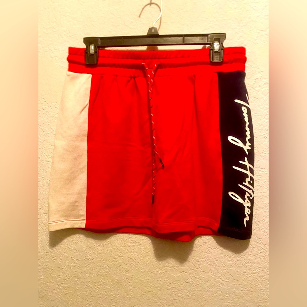 Tommy Hilfiger Red and White Skirt
